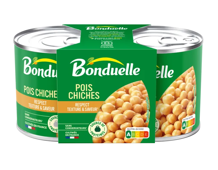 Pois chiches cuits dans très peu de jus 1/4x2