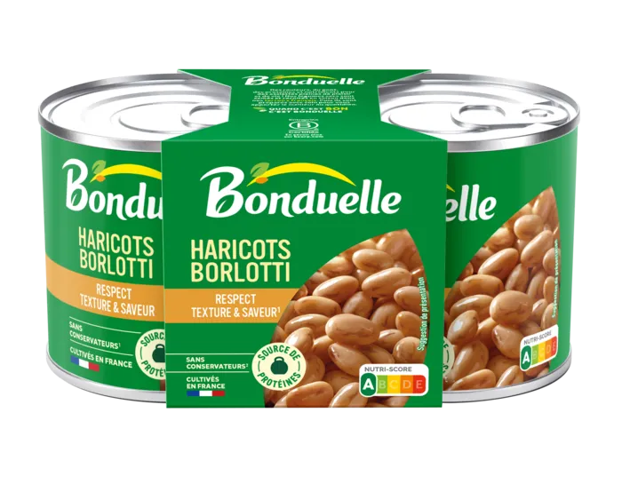 Haricots Borlotti cuits dans très peu de jus 1/4 x2