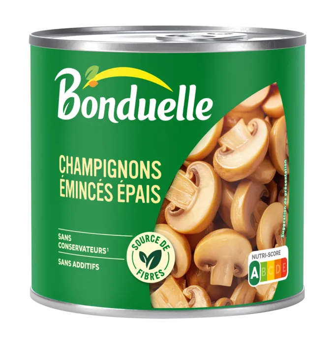 Le Champignon émincé épais sans sulfite, sans additif et sans conservateur
