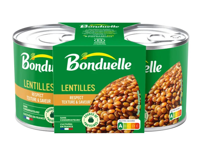 Lentilles cuites dans très peu de jus 1/4x2