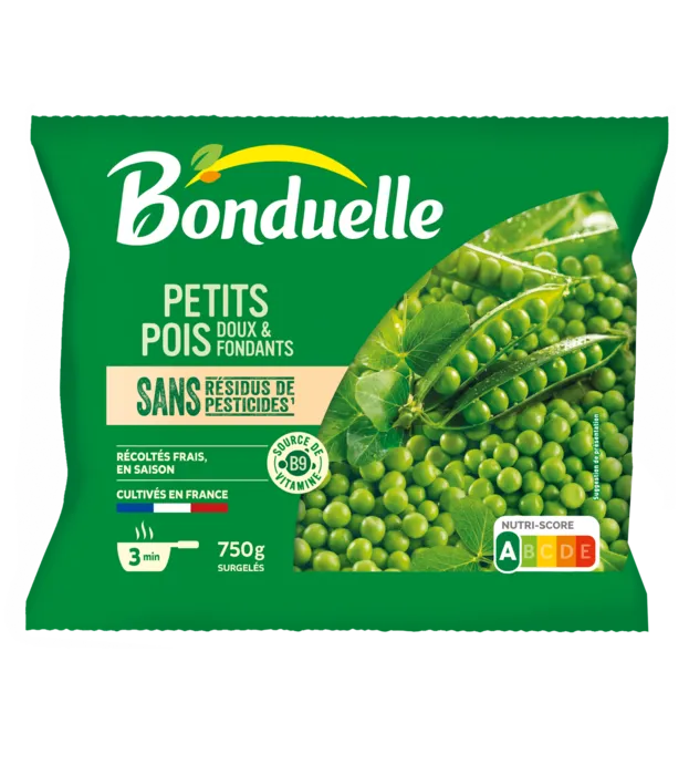 Petits Pois Doux et Fondants Sans Résidu de Pesticides 750G