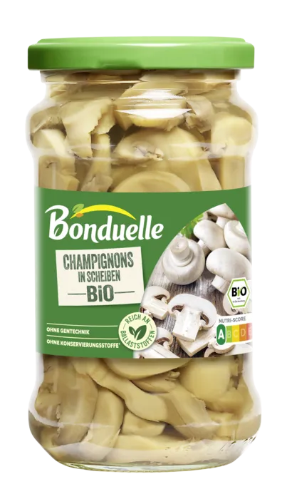 Bio Champignons in Scheiben