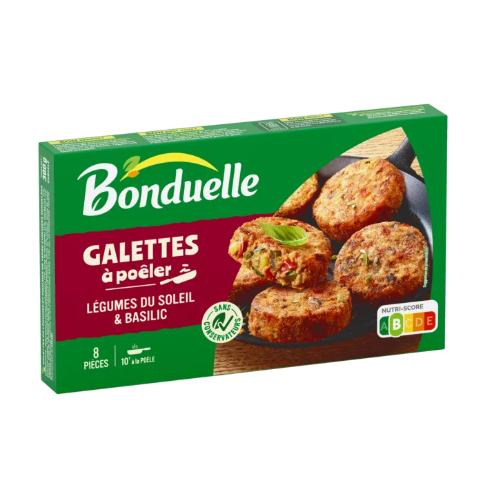 Galettes à poêler Légumes du Soleil & Basilic